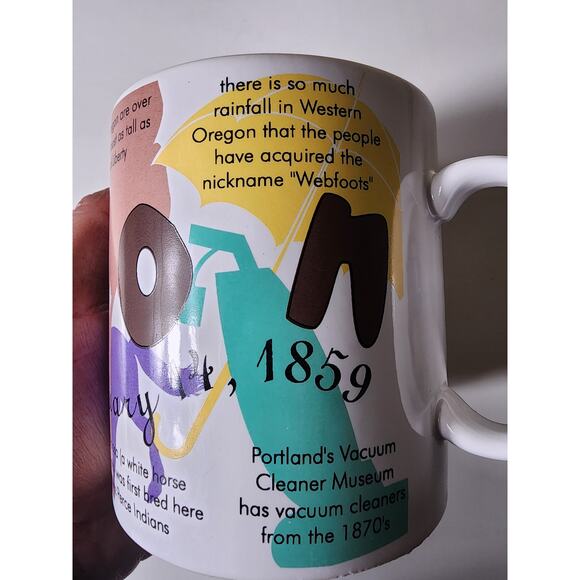 STARBUCKS 1997 States of Bean OREGON Collector's Series Large 20oz Coffee Mug - Picture 6 of 10